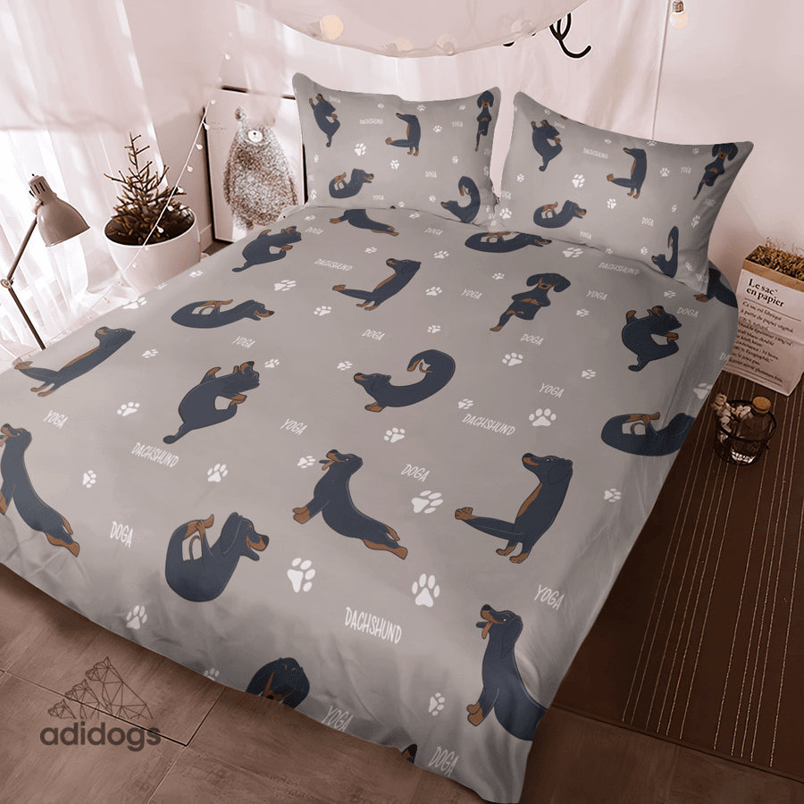 Dachshund Yoga Bedding Set