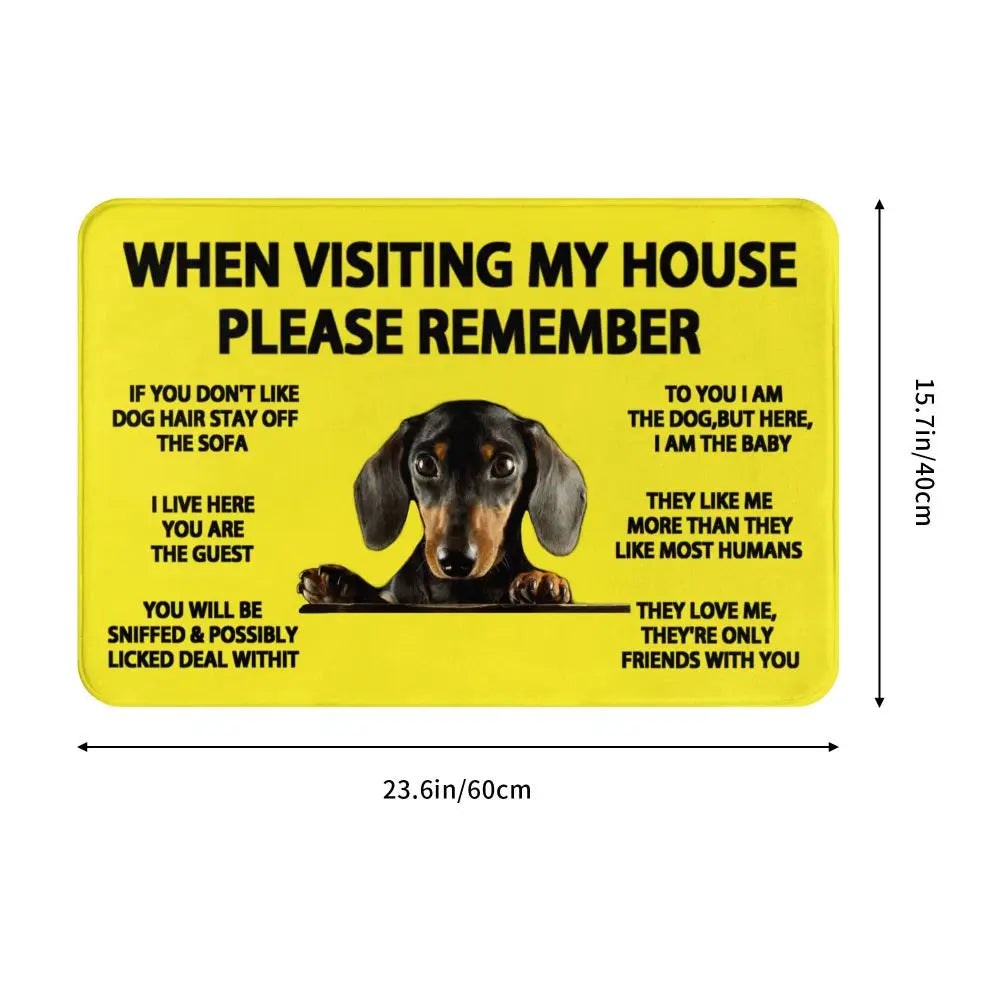 Dachshund Home Rules Doormat