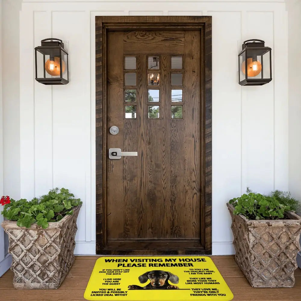 Dachshund Home Rules Doormat