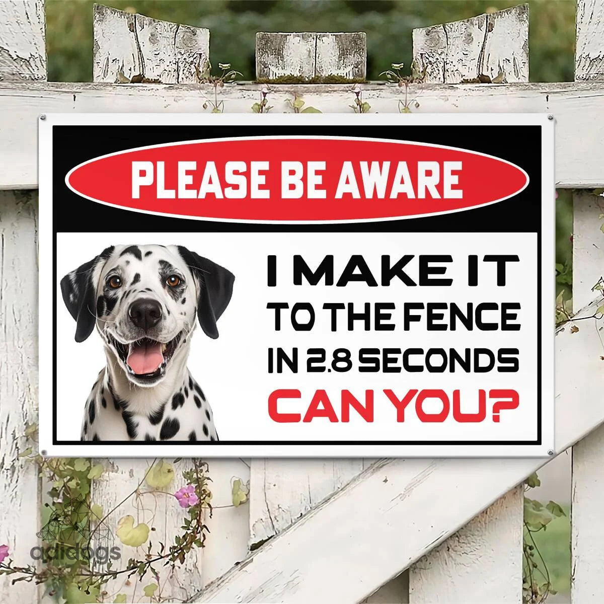 Please Be Aware of Dalmatian Sign