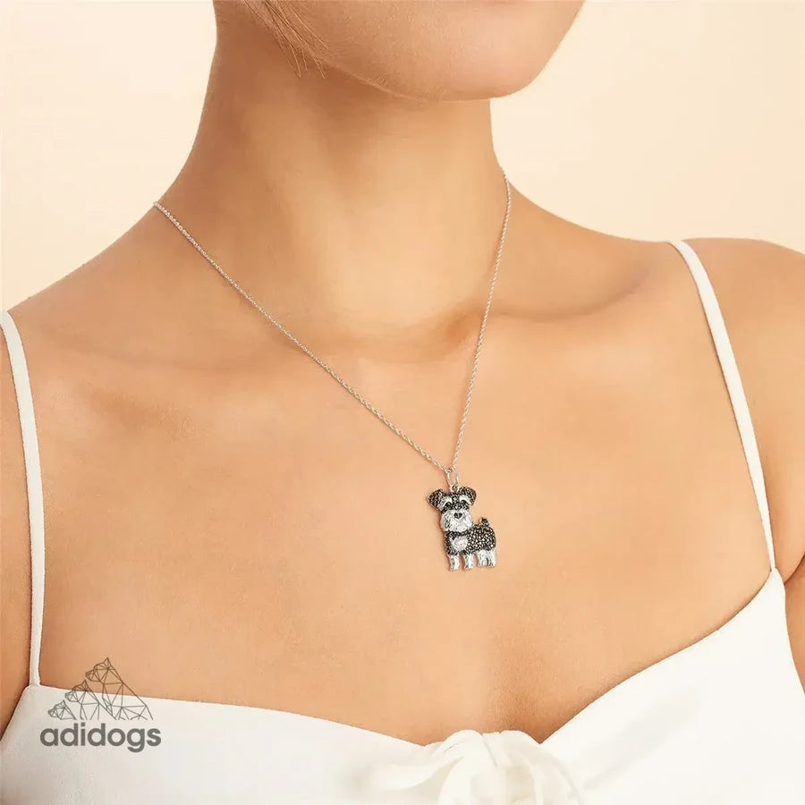 Exquisite Schnauzer Pendant Necklace