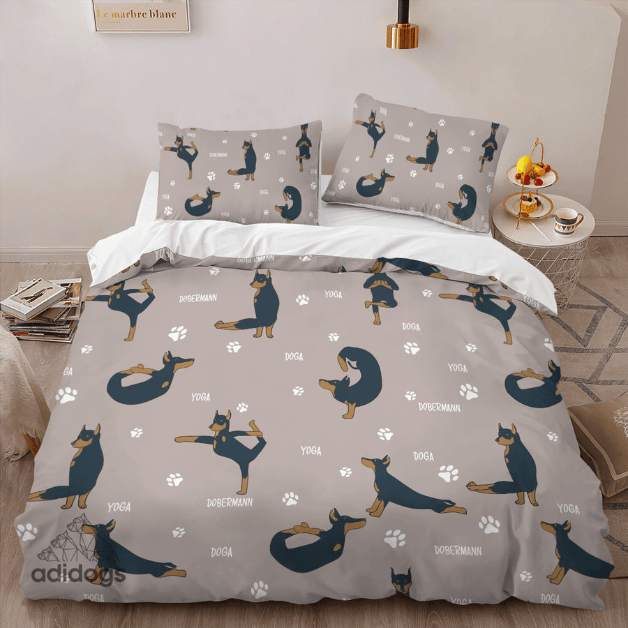 Doberman Yoga Bedding Set