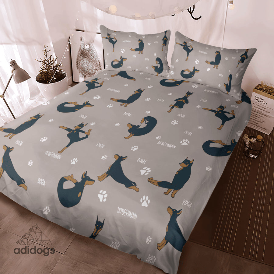 Doberman Yoga Bedding Set