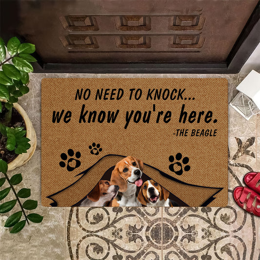 No Need To Knock Beagle Doormat