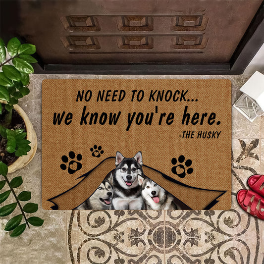 No Need To Knock Husky Doormat