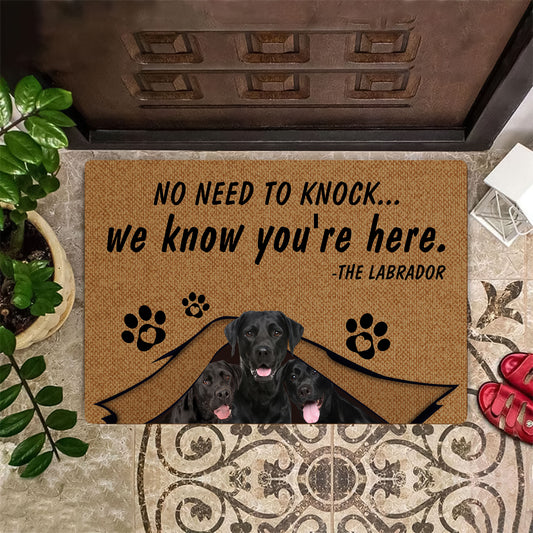 No Need To Knock Labrador Doormat