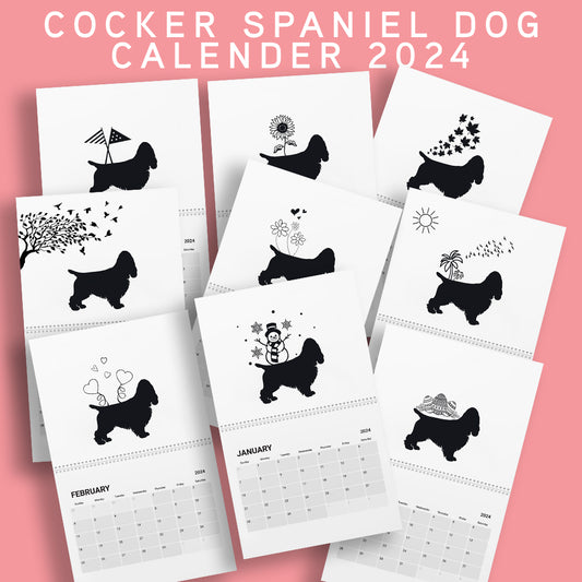 Cocker Spaniel Calendar 2024