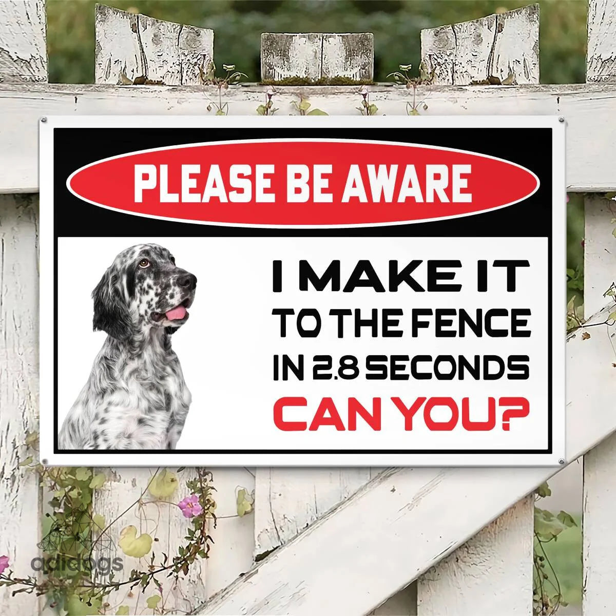 Please Be Aware of English Setter Sign