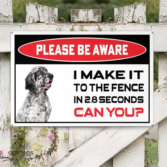 Please Be Aware of English Setter Sign