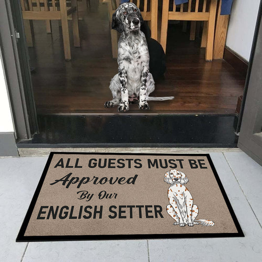 Approved By English Setter Doormat