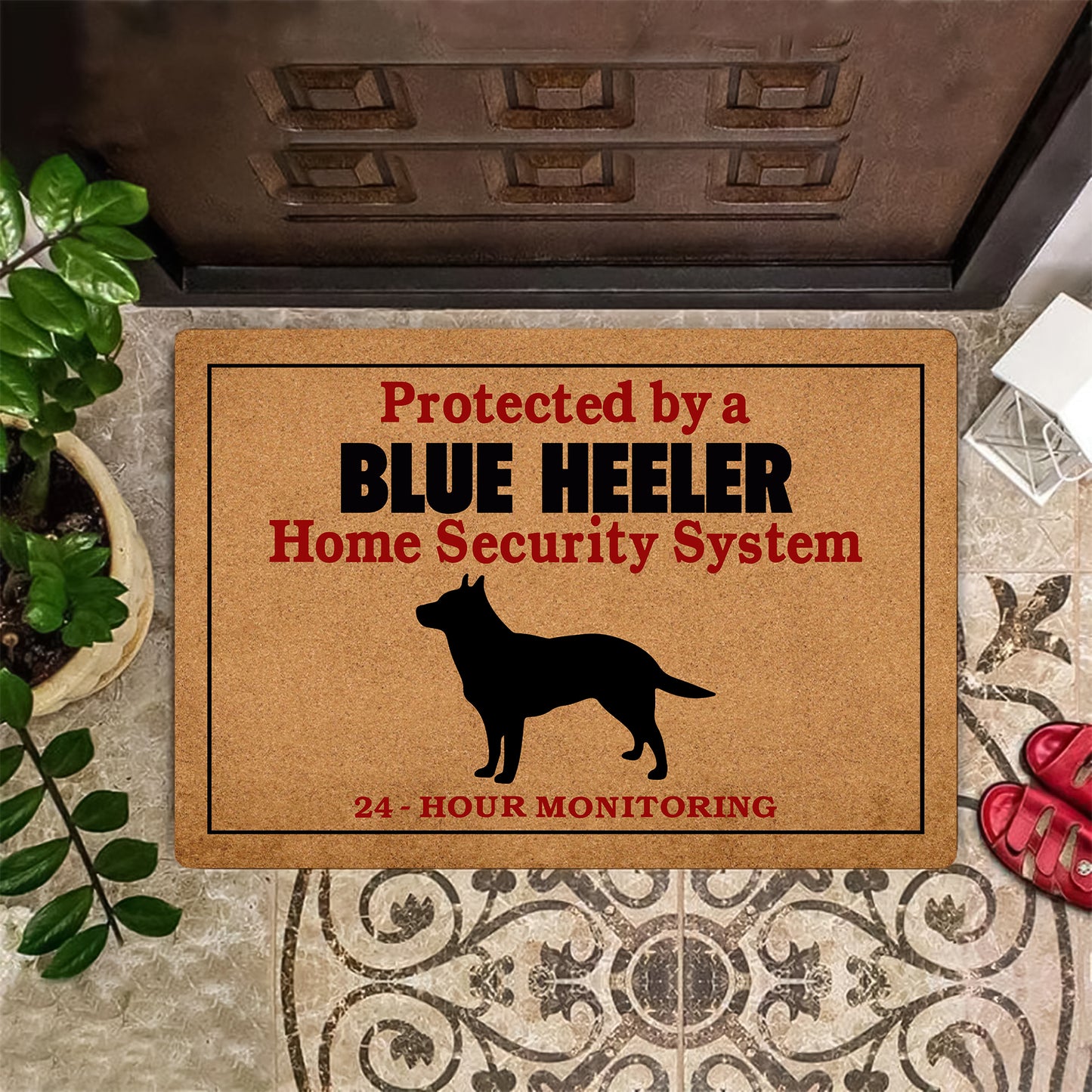 Protected By Blue Heeler Doormat