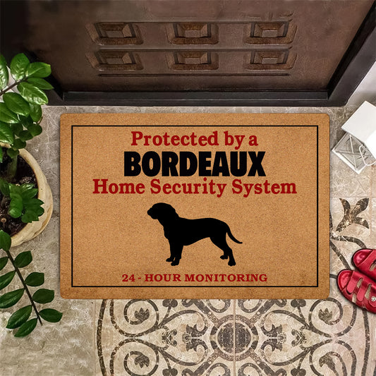 Protected By Bordeaux Doormat