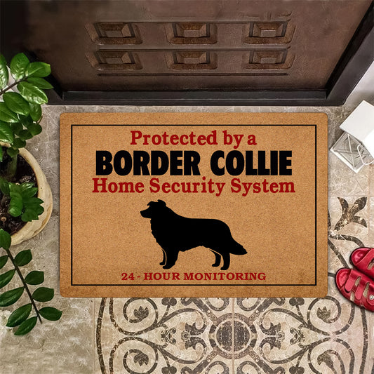 Protected By Border Collie Doormat