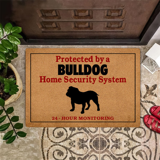 Protected By Bulldog Doormat