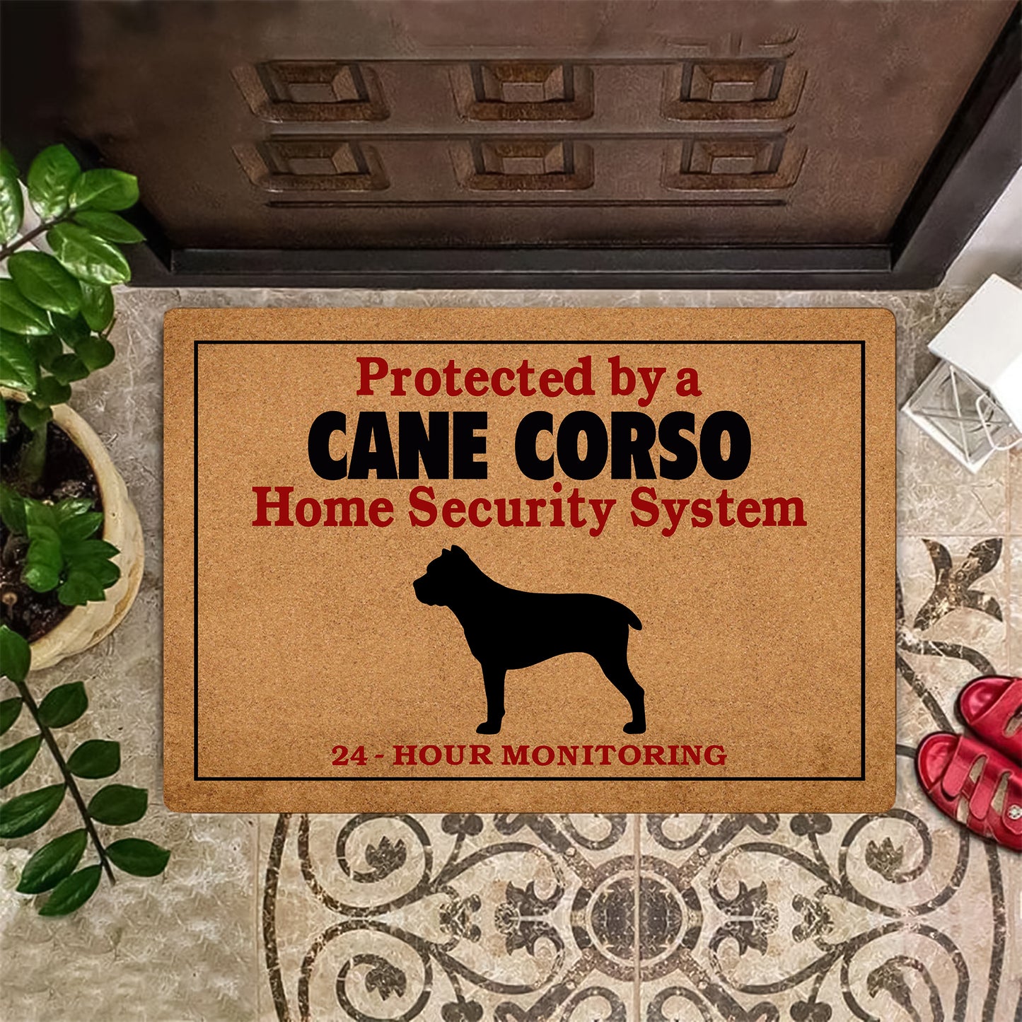 Protected By Cane Corso Doormat