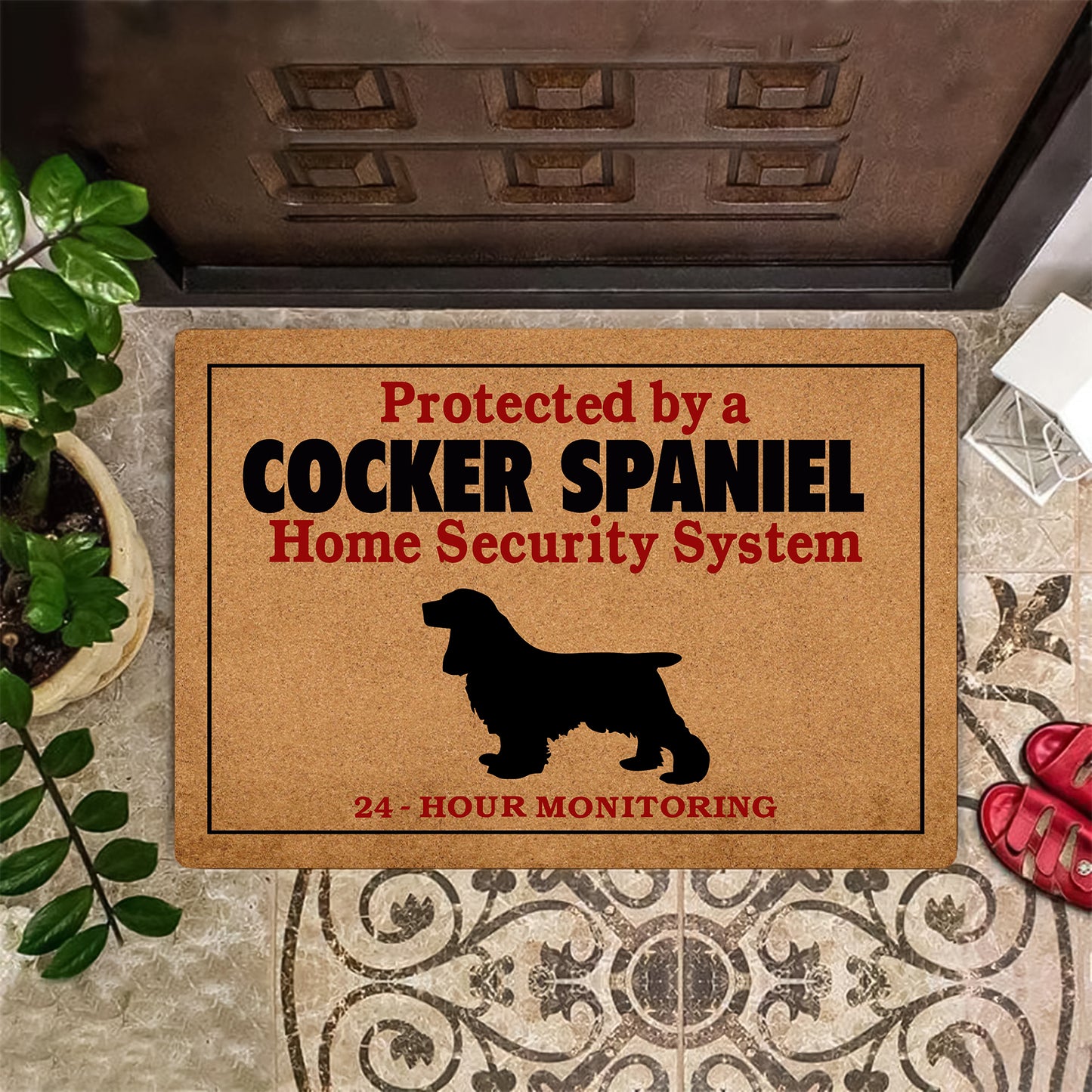 Protected By Cocker Spaniel Doormat