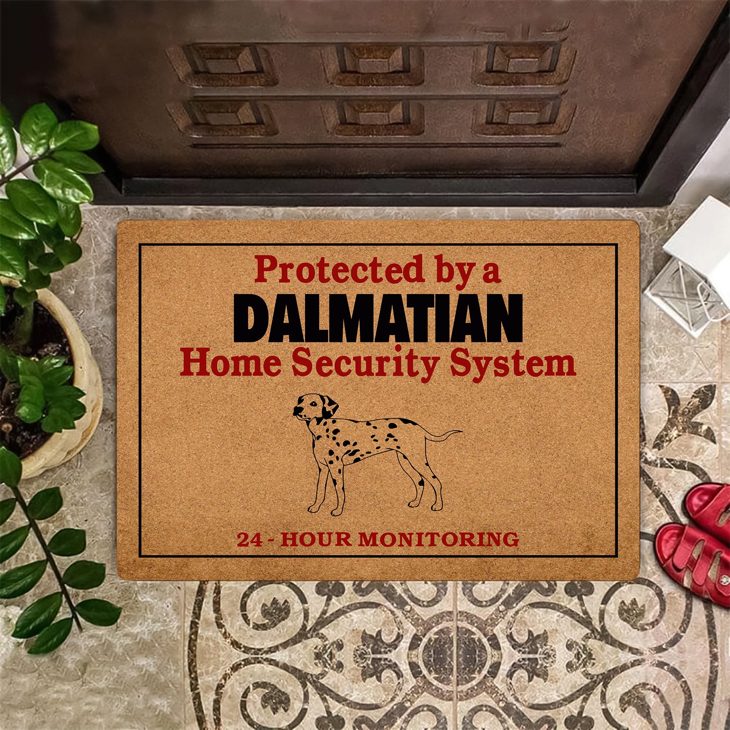 Protected By Dalmatian Doormat