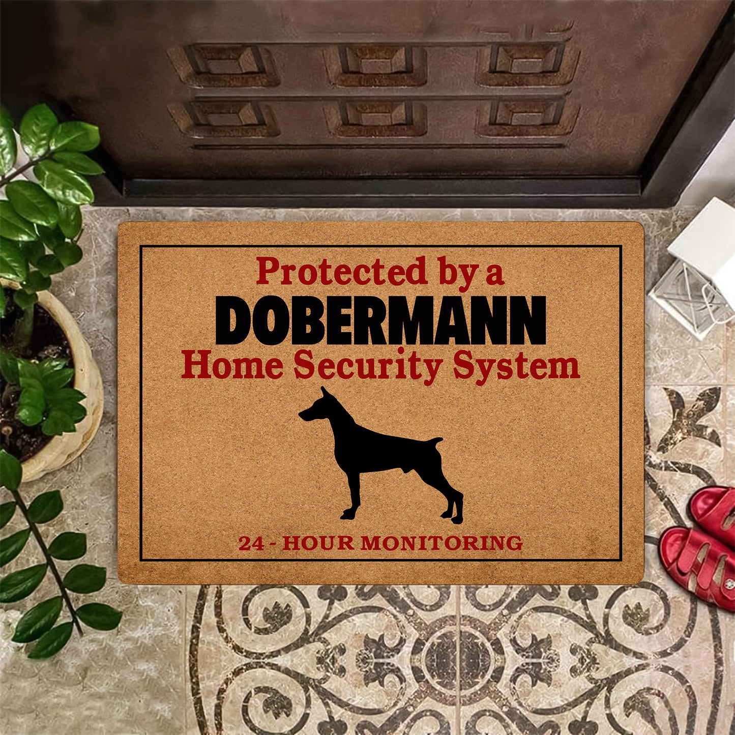 Protected By Doberman Doormat