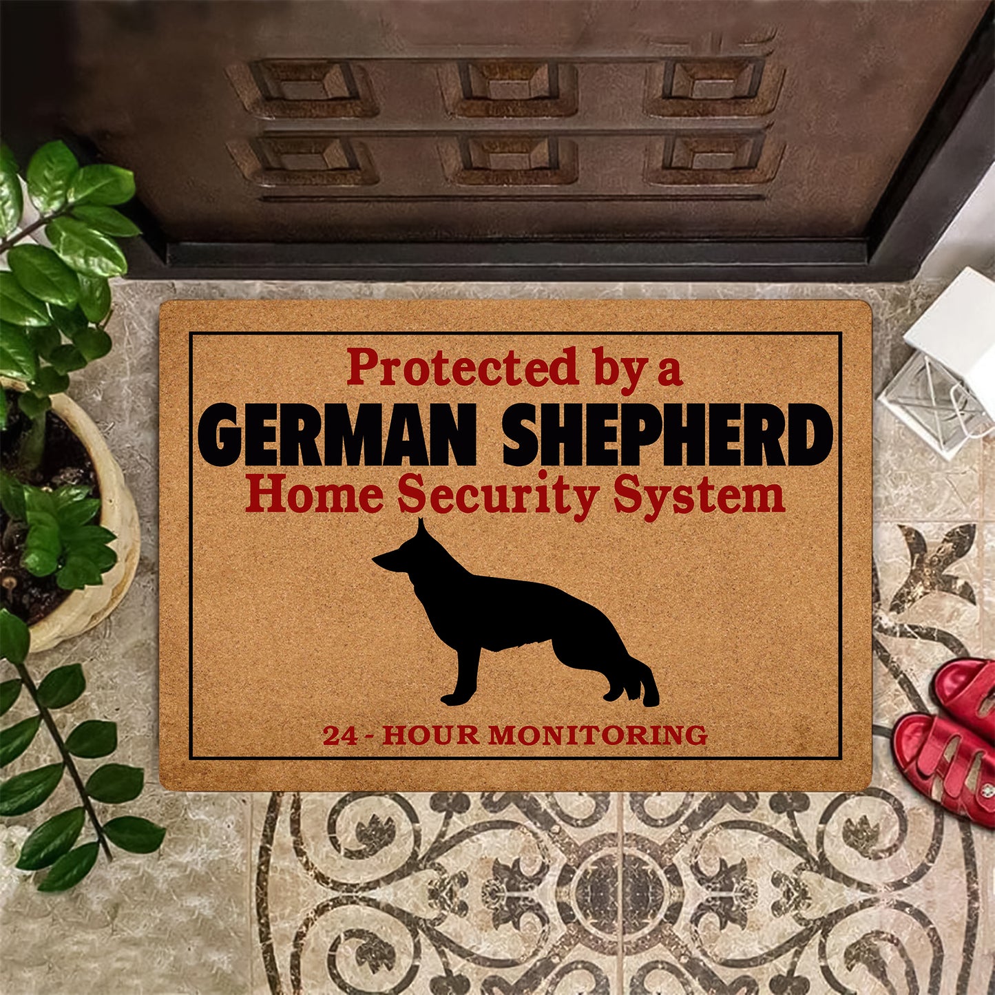 Protected By German Shepherd Doormat