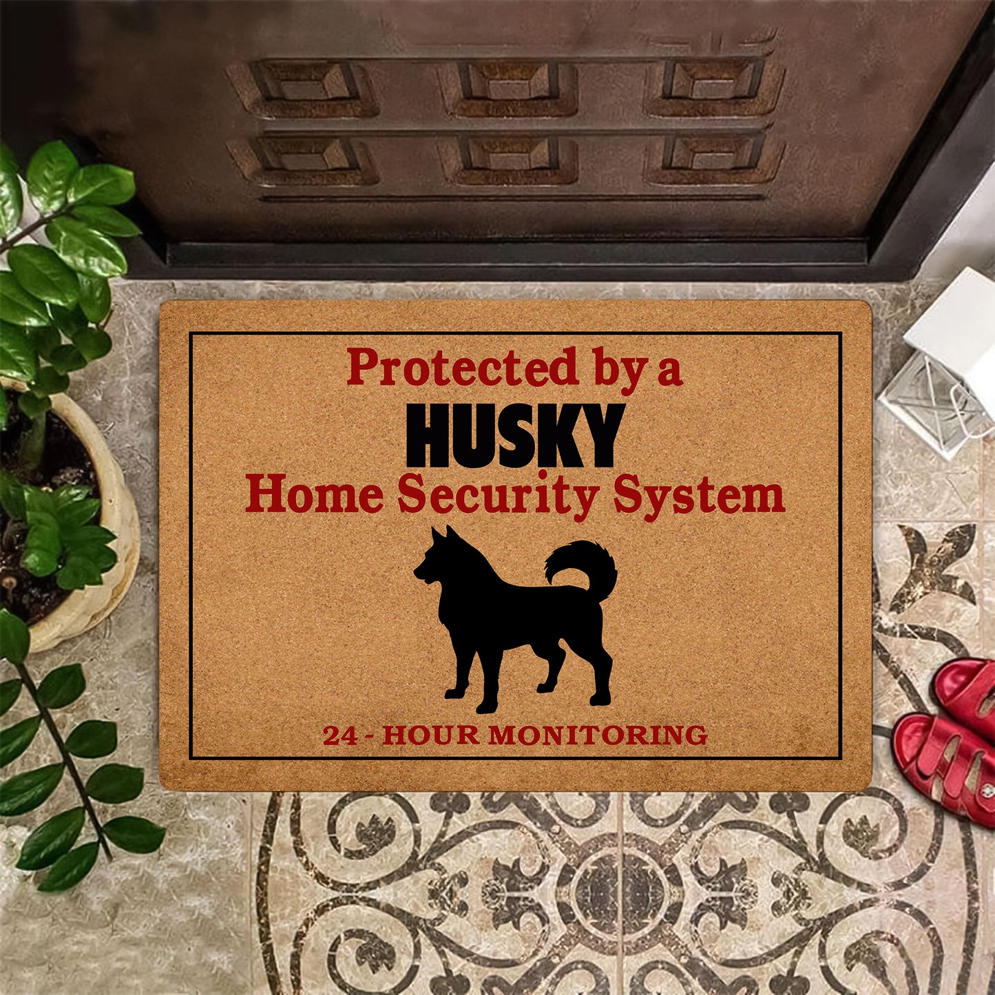 Protected By Husky Doormat