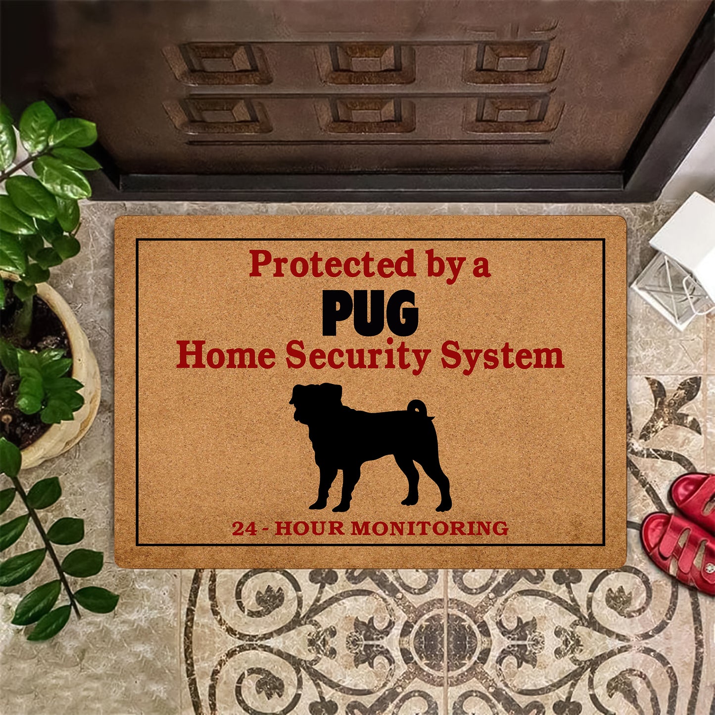 Protected By Pug Doormat