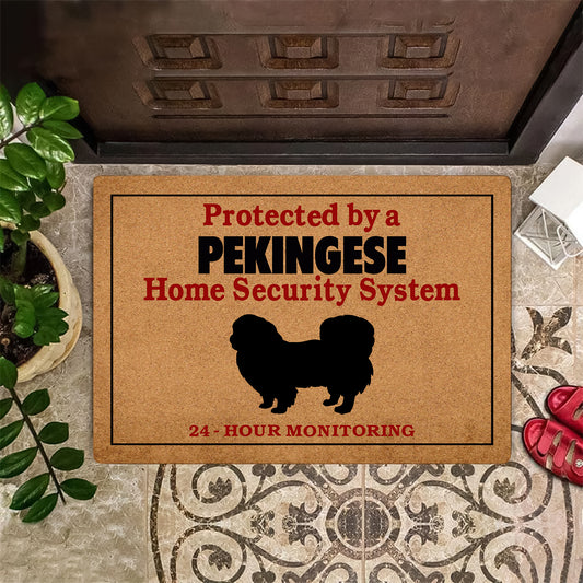 Protected By Pekingese Doormat