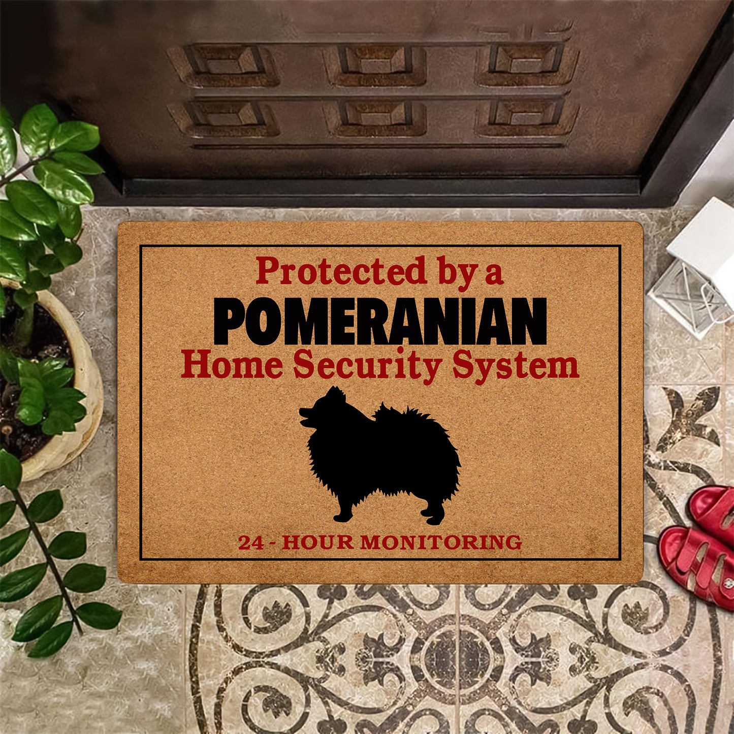 Protected By Pomeranian Doormat