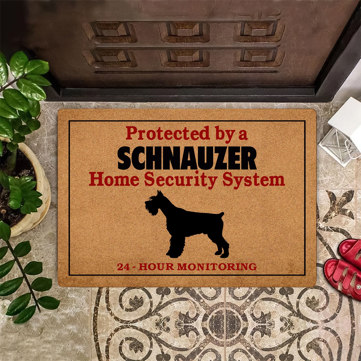 Protected By Schnauzer Doormat