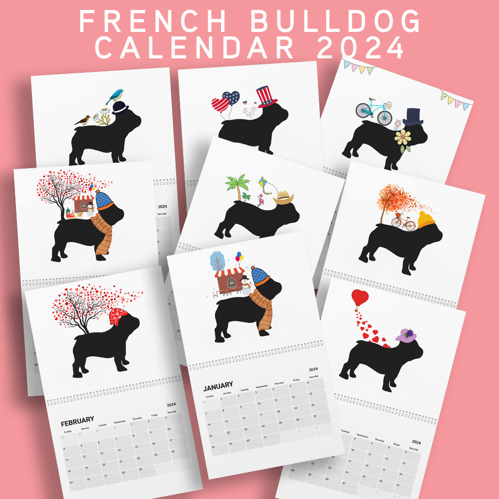 Frenchie Wall Calendar 2024