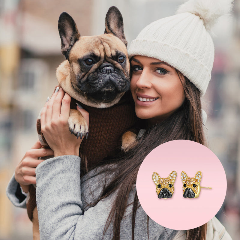 Exquisite French Bulldog Earrings