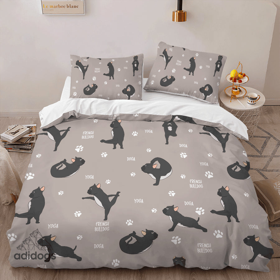 French Bulldog Yoga Bedding Set