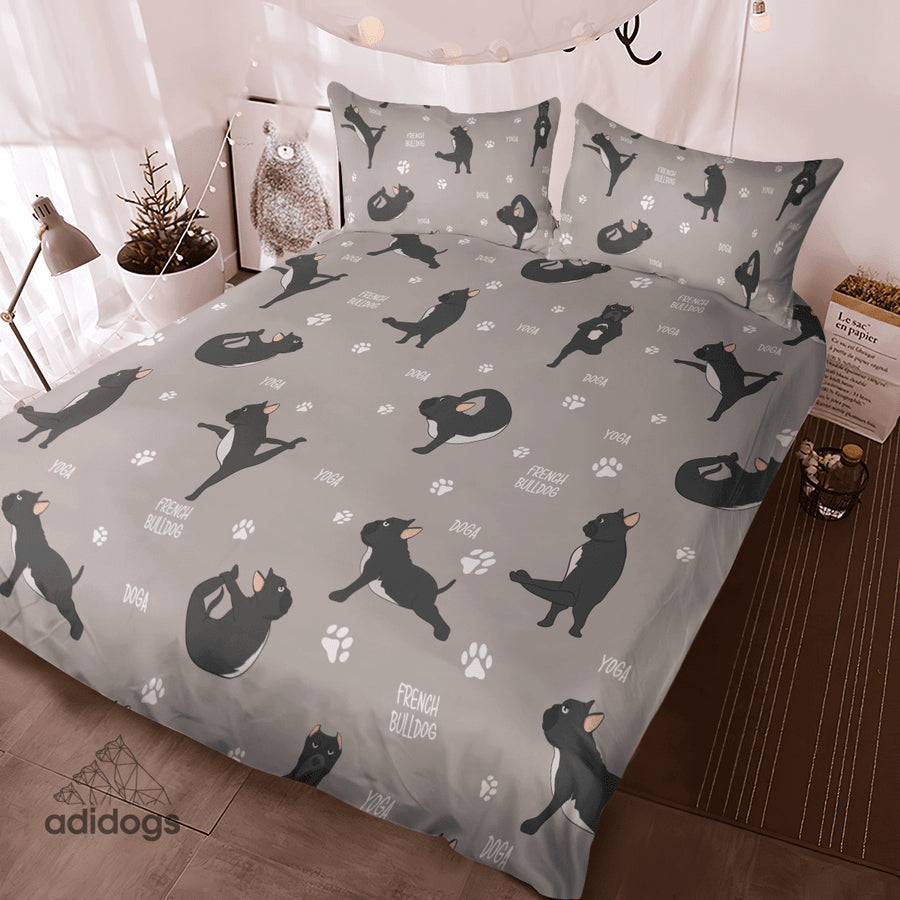 French Bulldog Yoga Bedding Set