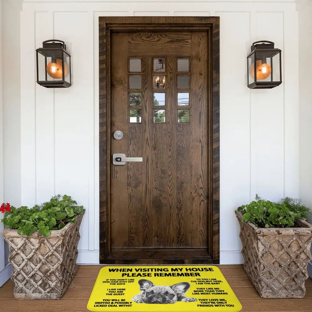 Frenchie Home Rules Doormat