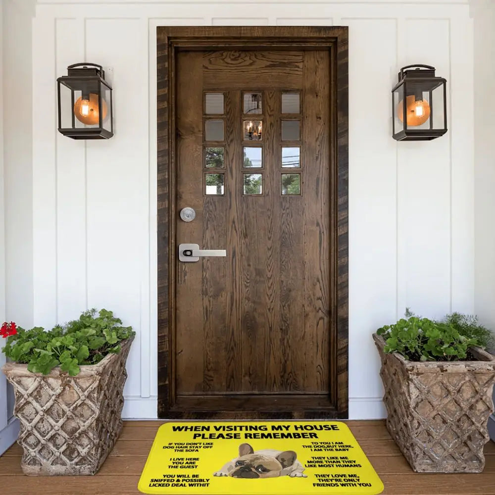 Frenchie Home Rules Doormat