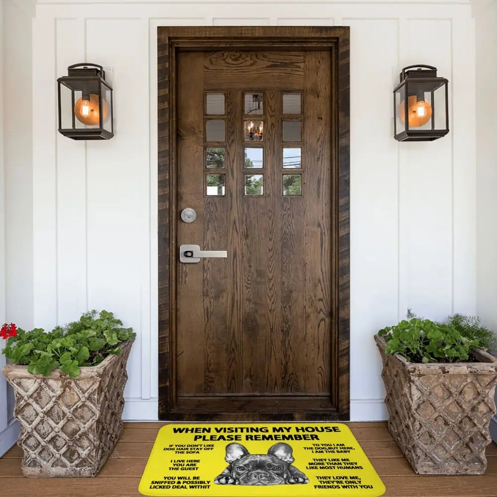 Frenchie Home Rules Doormat