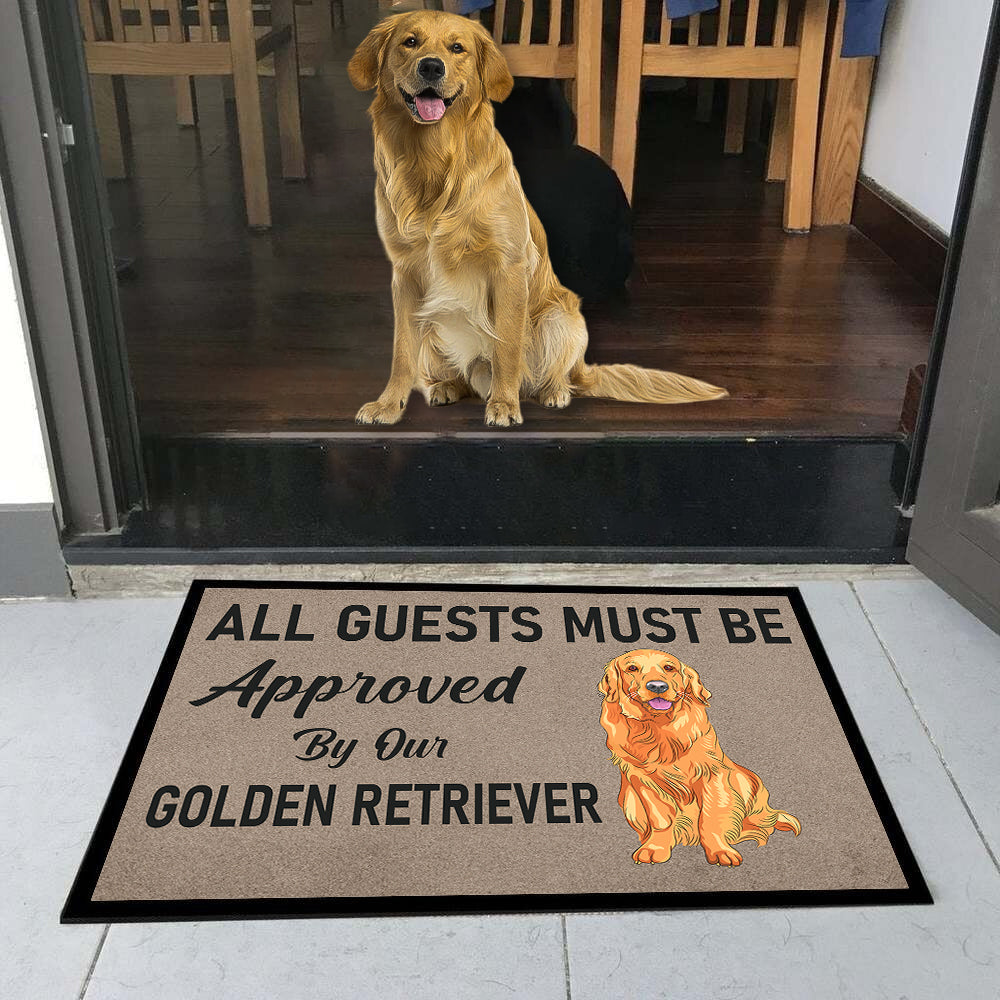 Approved By Golden Retriever Doormat