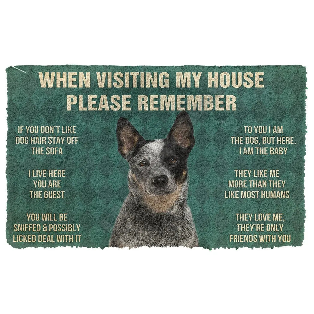 Blue Heeler's House Rules Doormat