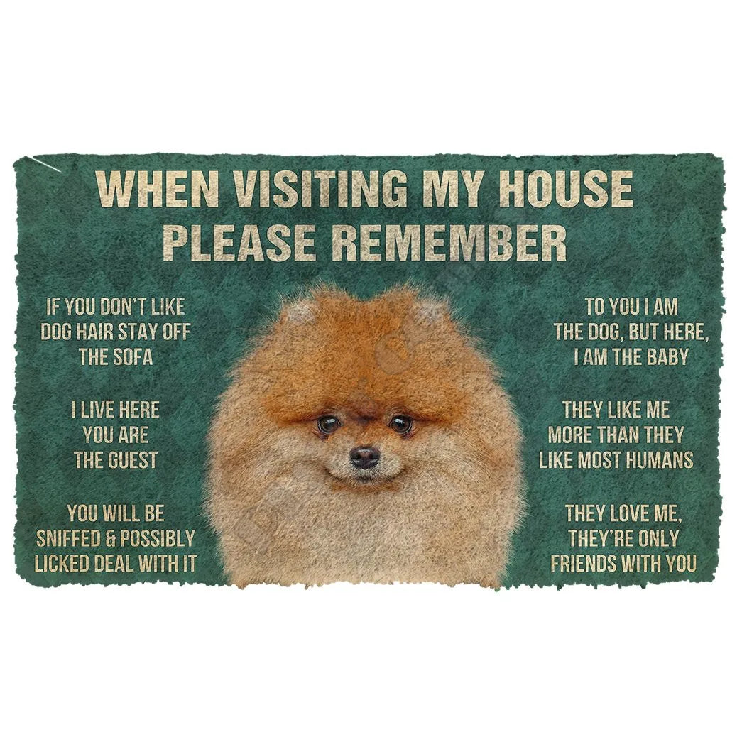 Pomeranian House Rules Doormat