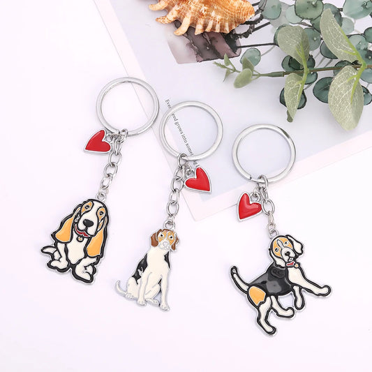 Beagle Metal Keychain