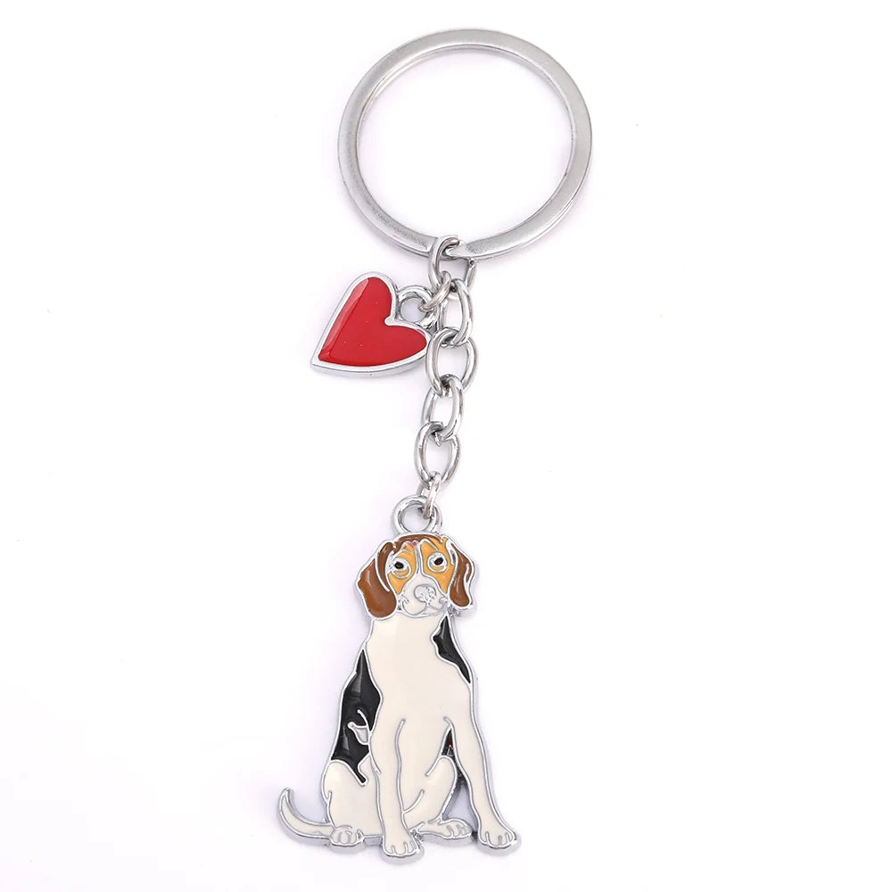 Beagle Metal Keychain