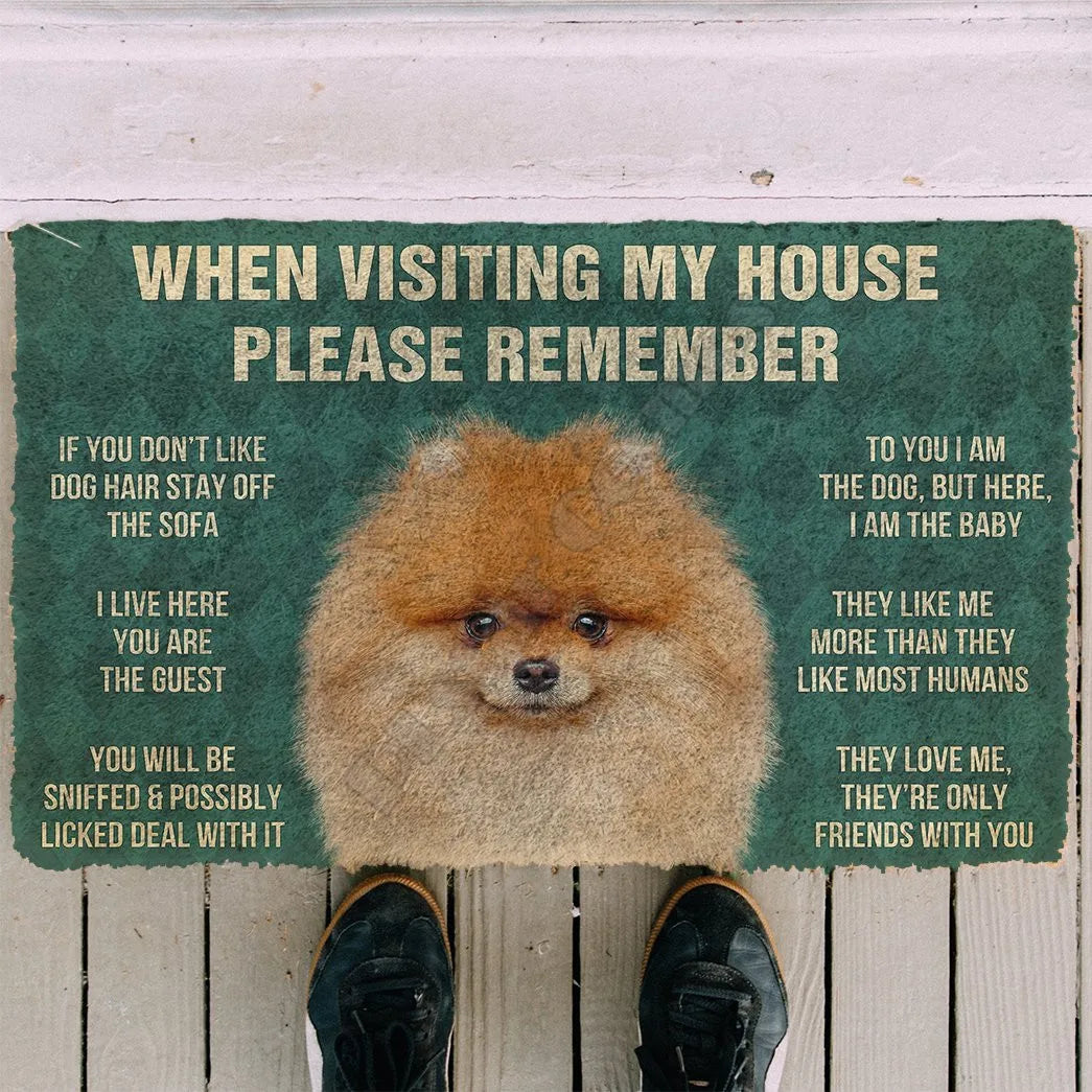 Pomeranian House Rules Doormat