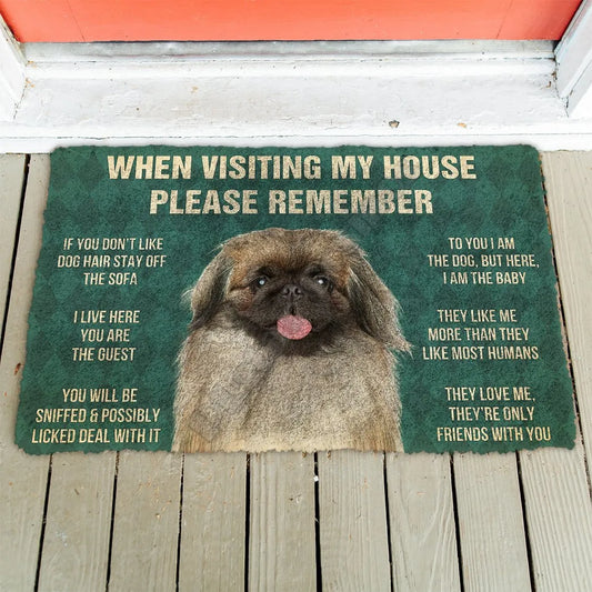 Pekingese House Rules Doormat