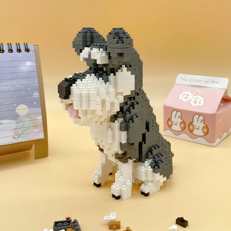 DIY Schnauzer Building Blocks Toy