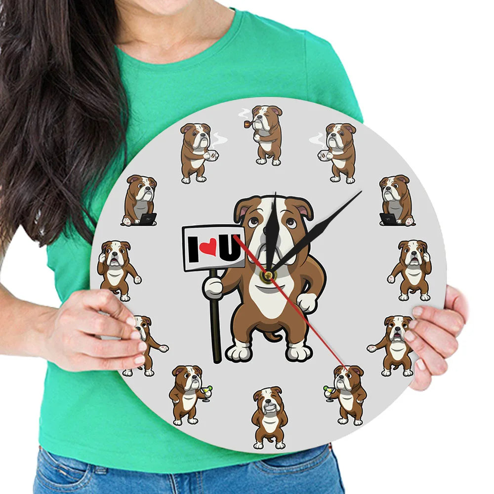 Bulldog Daily Life Wall Clock