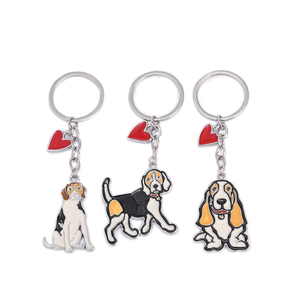 Beagle Metal Keychain