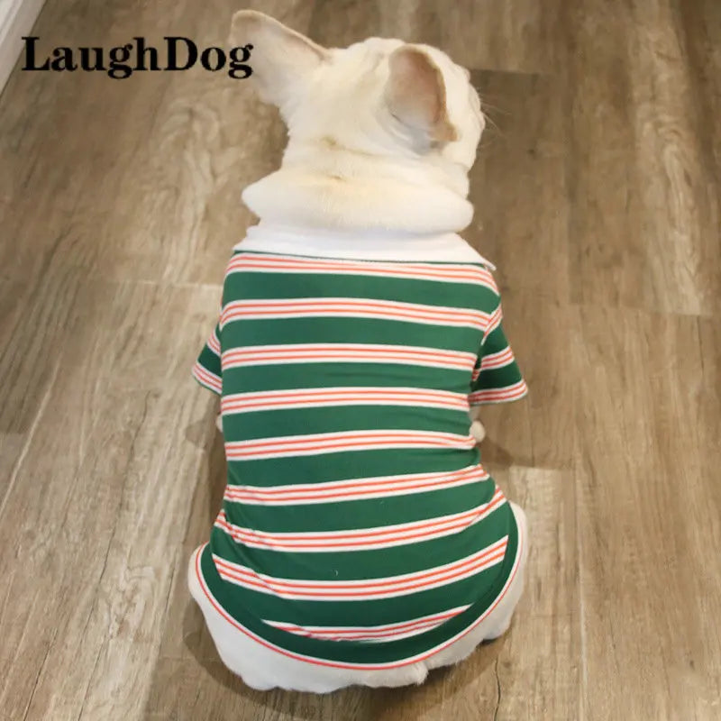 Frenchie Stripe Polo T-shirt