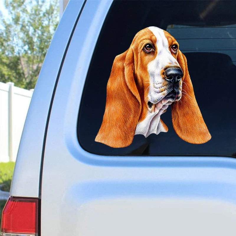 Basset Hound Waterproof  Car Sticker