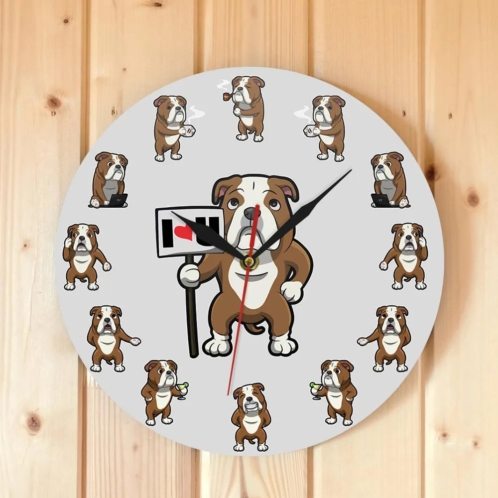 Bulldog Daily Life Wall Clock