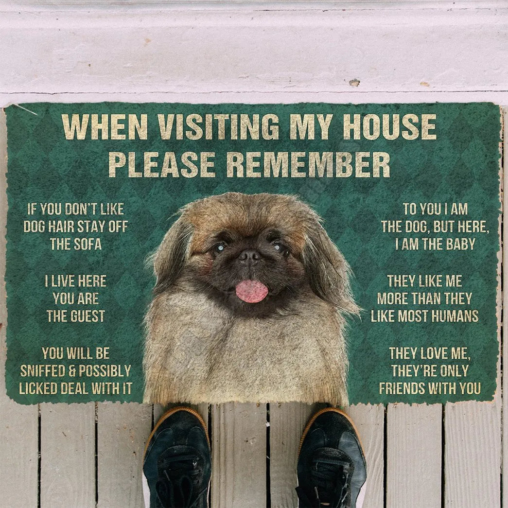 Pekingese House Rules Doormat