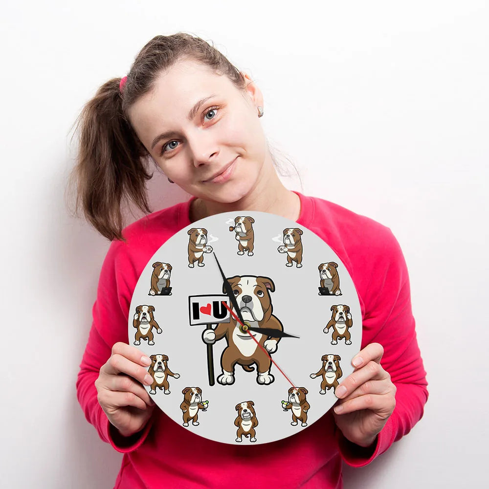 Bulldog Daily Life Wall Clock